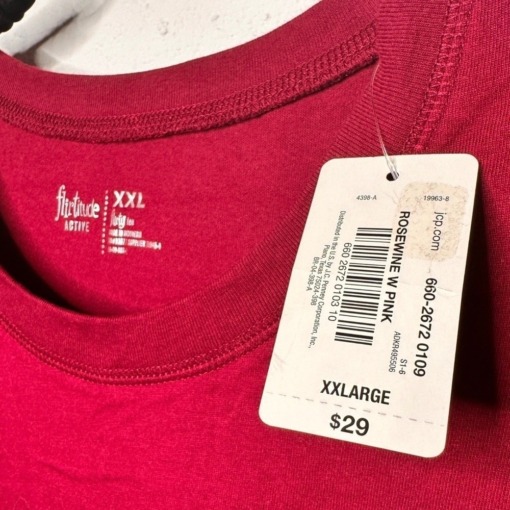 NWT Rosewine Pink Limited Edition Graphic Long Sleeve Tee XXL Flirtitude Active - Picture 3 of 6